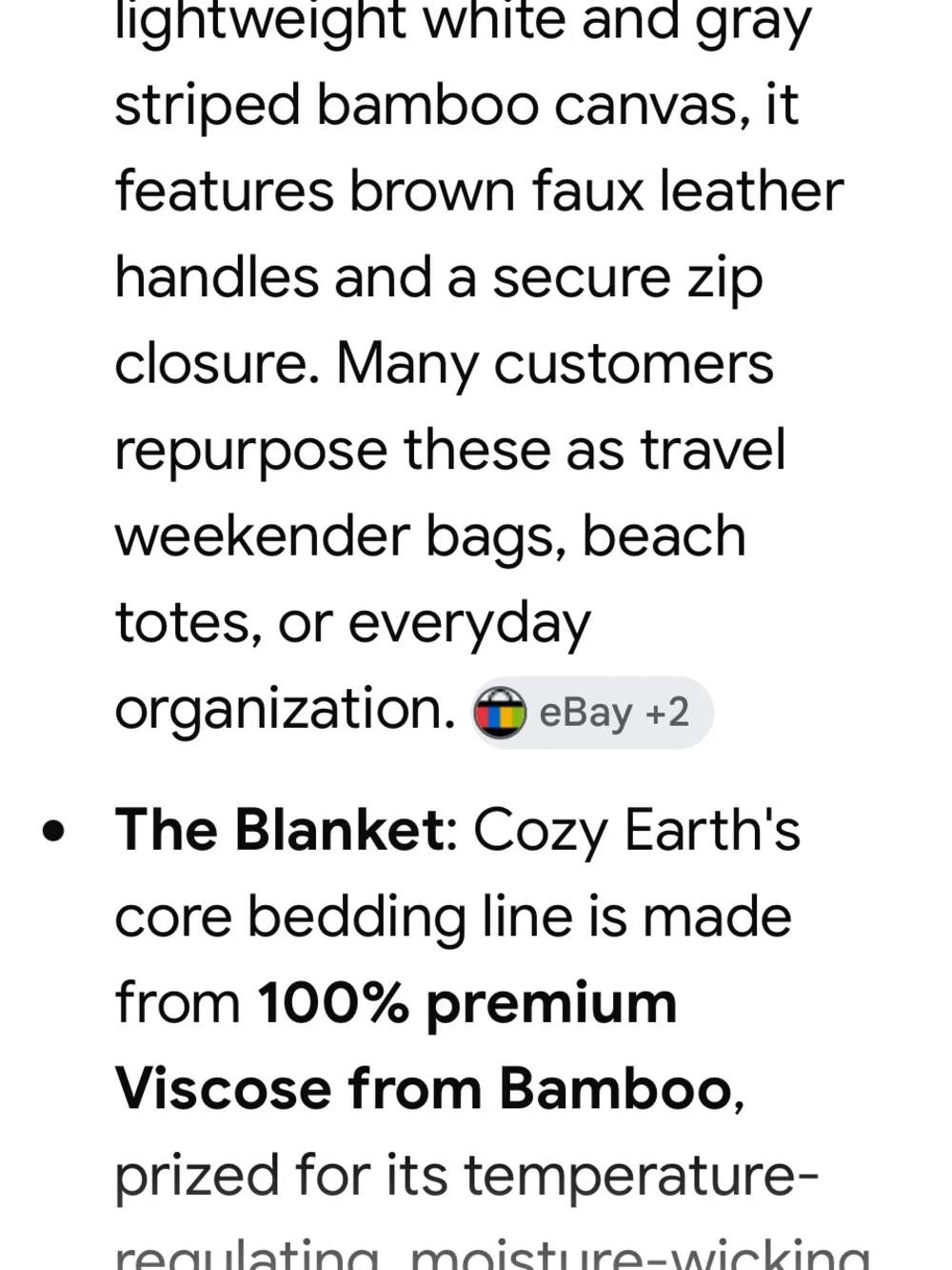 Cozy Earth Gray Bamboo Throw Blanket - 50x60 with canvas bag